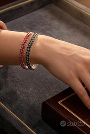 Bracciali con doppia fila di brillantini
