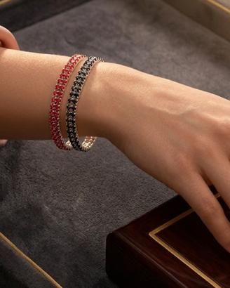 Bracciali con doppia fila di brillantini