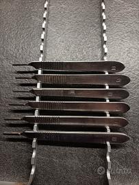 portaferri e manici m. 3 per bisturi pedicure