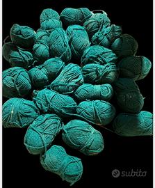 Lana di colore verde