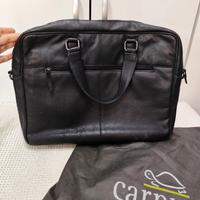Borsa lavoro computer vera pelle nera Carpisa