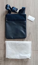 Borsa tracolla uomo Baldinini in pelle blu