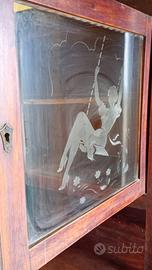 vetrina vintage in legno 