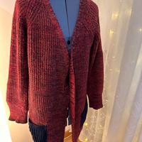 Cardigan maglione rosso