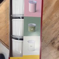 set tre barattoli guzzini per zucchero sale caffè 