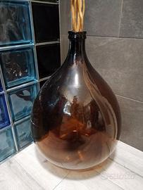 Grande damigiana vetro marrone design arredo