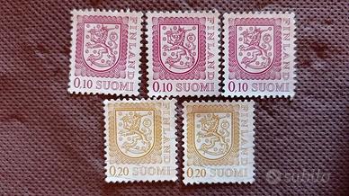 Lotto 5 francobolli Finlandia