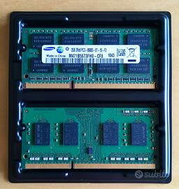 Modulo ram so-dimm samsung 2gb ddr3-1066 pc3-8500