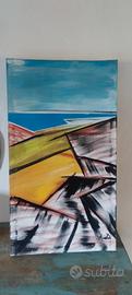paesaggio moderno dipinto a mano 70x74x5 