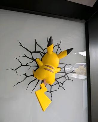 Pikachu Plat Crash decorazione parete Pokemon