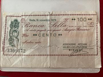 Assegno bancario L. 100