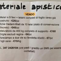 Materiale apistico vario