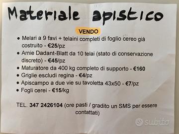 Materiale apistico vario