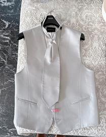 Gilet e Ascot grigio perla Carlo Pignatelli