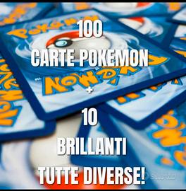 Pokémon lotto 100 carte tutte diverse e brillanti