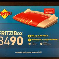 fritzbox 3490 per la fibra ottica e ADSL+2 scatola