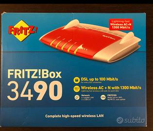 fritzbox 3490 per la fibra ottica e ADSL+2 scatola