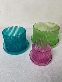 Set di 3 vasi con sottovasi per orchidee Orchitop