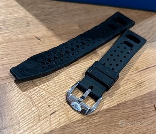 Squale Tropic 20 mm black rubber  fori larghi 