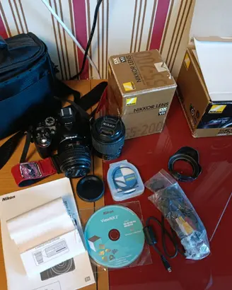 Nikon D5300, 2 VR Lenses (18-55 & 55-200), 23,000