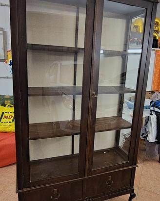 credenza cristalliera arte povera restaurata
