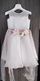 Splendido Abito bianco Damigella Dilù età 8 anni