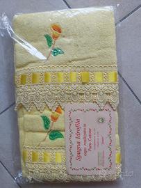 Coppia asciugamani gialli