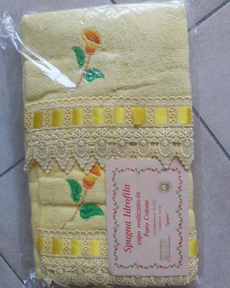 Coppia asciugamani gialli