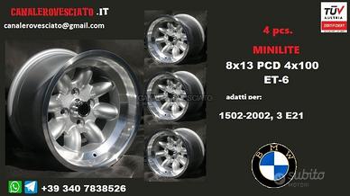 Cerchi minilite 8x 13 4x100 et-6 bmw