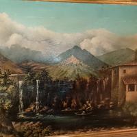 quadro olio su tela mis 83x62 con cornice coll