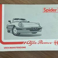 Libretto uso e manutenzione Spider 3 Alfa Romeo