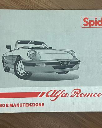 Libretto uso e manutenzione Spider 3 Alfa Romeo