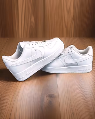 NIKE AIR FORCE 1 AF1 TOTAL WHITE BIANCO 