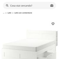 LETTO MATRIMONIALE COMPLETO DI MATERASSO
