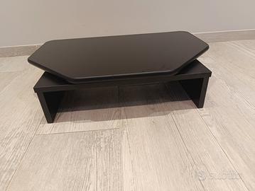 porta TV girevole in legno nero