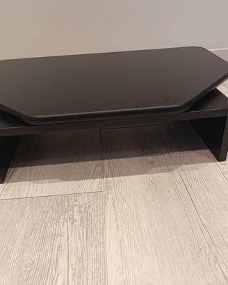 porta TV girevole in legno nero