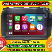 Car tablet Carplay android auto Alfa Giulietta