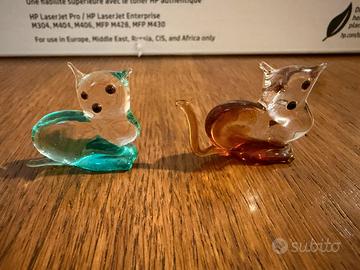 Gatti in vetro di Murano