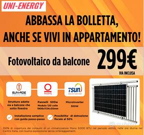 Kit Fotovoltaico da Balcone completo