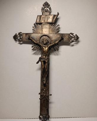 antico crocifisso in argento 