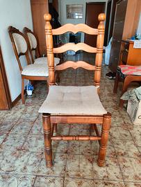 Set di 6 sedie di legno di qualità