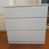 Cassettiera Ikea bianco opaco- No Malm