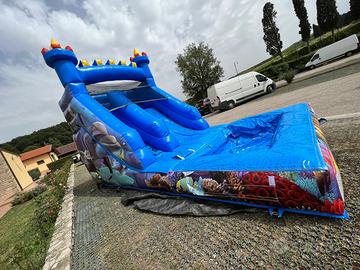 Scivolo acquatico con piscina