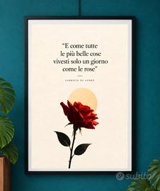 Poster "Fabrizio De Andrè" - Rose