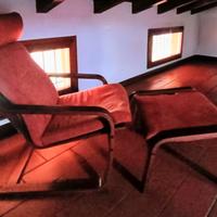 Poltrona + poggiapiedi Ikea Poang 