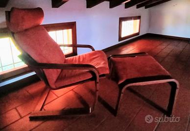 Poltrona + poggiapiedi Ikea Poang 