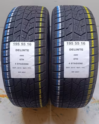2 GOMME 195 55 16 DELINTE 4 STAGIONI RIF4597