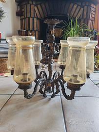 Lampadario Vintage anni '70 a6Luci con Putti Alati