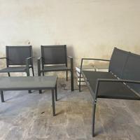 Set tavolo, 2 sedie e poltrona per balcone/terrazz