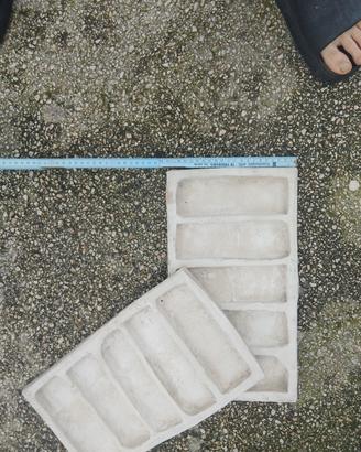 Coppia di Stampi Vintage in Gesso/Refrattario 